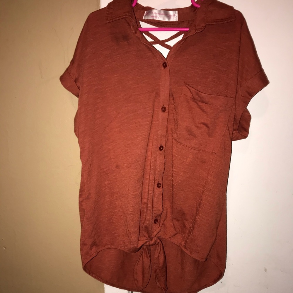 Cutout girls short sleeve tee